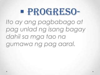 Pagbabago Progreso Disiplina .